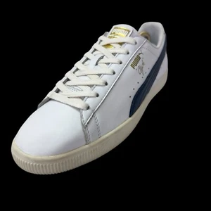 Puma Classic Walt Clyde Frazier Leather White Black Gold Sneaker Mens 10.5M - Picture 1 of 18