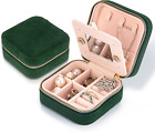 Stylish Portable Luxury Velvet Jewelry Box - Plush Travel Case With Mirror