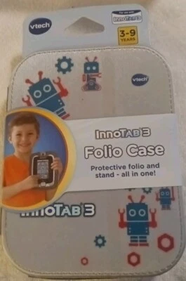 Vtech InnoTAB 3 Folio Case Silver w/ Robots Model# 80-213500 - Image 1 of 4
