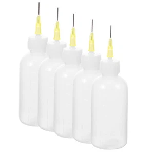 5 Pcs Pointed Bottle Oil Applicator Bottles Fine Tip Needle Squeeze - Picture 1 of 12