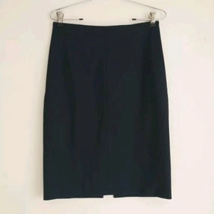 Judith & Charles Pencil Skirt 6 Blue Wool Zip Knee Length Lined Office Career - Picture 1 of 10