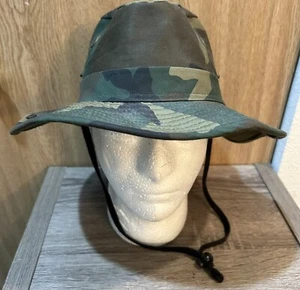 Mega Bucket Hat Cap Green Camouflage Unisex Adjustable Side Snaps Army Hunting - Picture 1 of 9