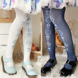 Girl Kawaii Socks Tights Pantyhose Stockings Cartoon Sailor Lolita Ornament Cute - Picture 1 of 12