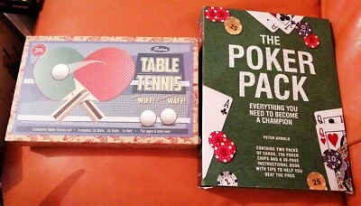 THE POKER PACK & RETRO TABLE TENNIS GAMES BOTH NEW FUN FOR ADULTS & KIDS XMAS - Image 1 of 4