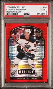 2020 Upper Deck Allure 50 Connor McDavid Red Rainbow PSA 9 SP Refractor - Picture 1 of 2
