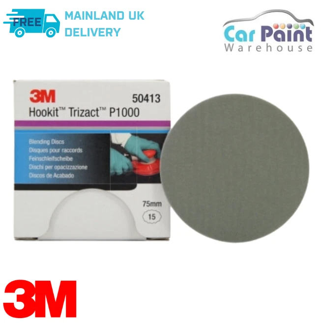 3M Trizact Fine Finishing Discs P1000 ( 1 Disc ) Hookit H&L 150mm 50341