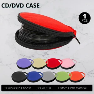 Portable CD Case Holder 20 Capacity Oxford Cloth DVD Disc Storage Organizer Bag - Afbeelding 1 van 19