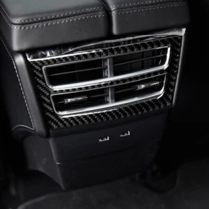For Tesla Model-X Print Carbon Fiber Rear Air Conditioner Outlet Panel Trim - Picture 1 of 12
