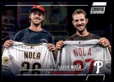 2022 Topps Stadium Club Chrome #284 Aaron Nola - Image 1 of 2