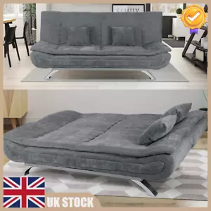 Oversized Fabric Recliner Sofa Bed Double Sleeper 3 Seater Sofabed Couch Settee - Picture 1 of 20