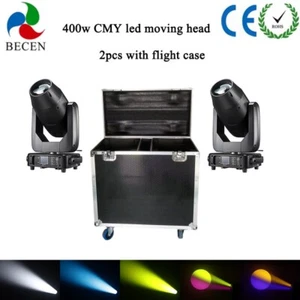 BECEN CMY 400w beam spot wash 3in1 CTO Led Moving Head Light 2pcs Flight Case - Picture 1 of 8