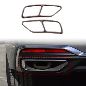 Glossy Black Car Rear Exhaust Pipe Tail Muffler Tip Pipe For Audi A5/A4 2021-24 - Picture 1 of 9