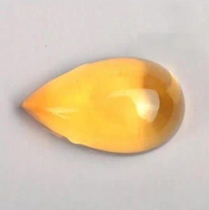 Citrin AAA+ Eye Clean 10x14mm Birnen Cabochon | AAA+ Naturcitrin 10x14mm | - Bild 1 von 4