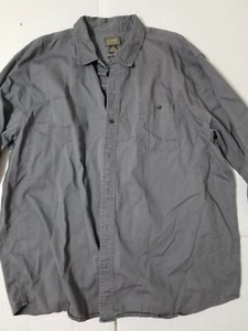 CE Schmidt Workwear Gray Solid Long Sleeves Men’s 2XL Heavyweight Button Down - Picture 1 of 10