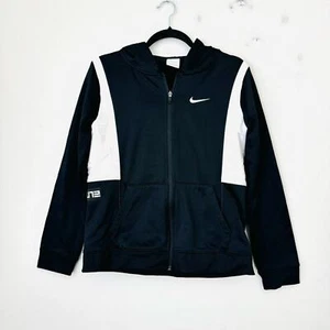 Nike white black windbreaker zip up hoodie boys XL - Picture 1 of 9