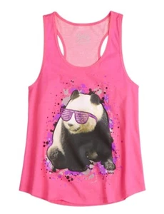 New Pink Justice Panda Bear Swing Tank Top Shirt Size 18 NWT - Picture 1 of 1