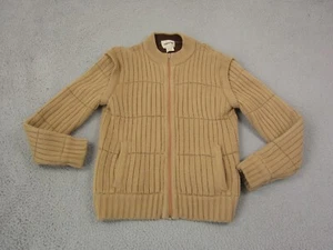 Suéter Campus True Vintage Para Hombres Pequeño S Marrón Cárdigan Cremallera Completa Grueso Tejido Años 60 - Imagen 1 de 15
