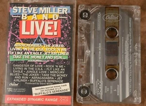 STEVE MILLER Band LIVE! Rock Cassette Tape Sailor Records Buffalo Serenade v3 - Picture 1 of 4