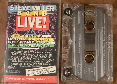 STEVE MILLER Band LIVE! Rock Cassette Tape Sailor Records Buffalo Serenade  v3 - Image 1 of 4