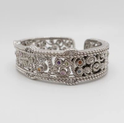 ❤️Brazalete de piedras preciosas de plata de ley Judith Ripka Foto 1 de 4