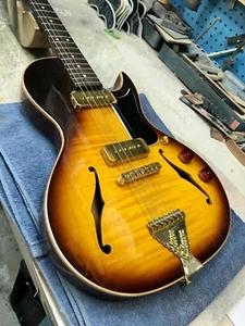 B&G Crossroads Little Sister Cutaway with P-90's  Semi-Hollow Electric Guitar - Picture 1 of 16