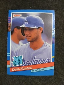 1991 Donruss Dave Hansen #45 Los Angeles Dodgers Baseballkarte bewertet Rookie RC - Bild 1 von 2