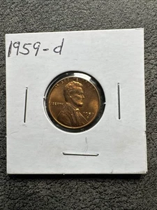 1959-D Lincoln Memorial Cent GEM BU. Non Magnetic. Copper. Shiny. - Picture 1 of 4