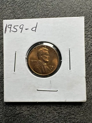 1959-D Lincoln Memorial Cent GEM BU. Non Magnetic. Copper. Shiny. - Image 1 of 4