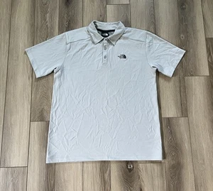 The North Face Mens Polo Shirt Gray Mens Medium Short Sleeve Hiking Fishing - Picture 1 of 8
