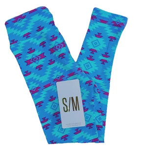 NEW Lularoe Leggings Girls S/M (sz 2-8) Colorful Geometric Tribal Buttery Soft - Picture 1 of 12