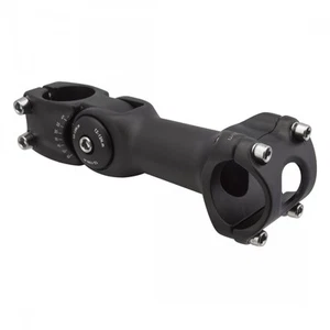 Sunlite 0-60 Adj. Stem Mountain Threadless 25.4 or 31.8mm 125mm Black Aluminum - Picture 1 of 4