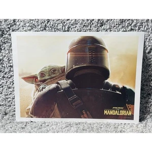 Disney Star Wars The Mandalorian & The Child Exclusive Lithograph 14 x 10 - Picture 1 of 10