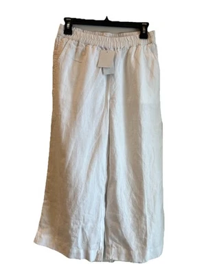 Pantalones de lino de lujo Charter Club para mujer SP costero playa tobillo nuevos con etiquetas Foto 1 de 4