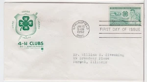 TurtlesTradingPost - 4-H Clubs 1952 FDC #1005 Casa di Farnam Cachet - Foto 1 di 1