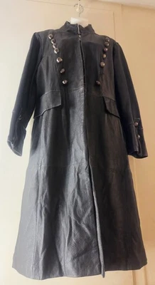 Newport News Steampunk Hamilton Pirata Abrigo Cuero Negro - 16W Foto 1 de 4