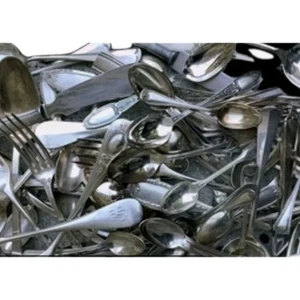 Lot 200 Vtg & Modern Quality Stainless Flatware Forks Spoons Knives Clubs Crafts - Picture 1 of 1