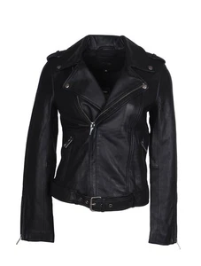 Maje Women's Jacket Size 38 FR / M 100% Leather Biker Jacket H17BOCELIX - Picture 1 of 8