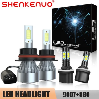 Farol de LED + 880 kit de lâmpadas de neblina para Pontiac Grand Prix 1997-2003 - 9007 - Imagem 1 de 4