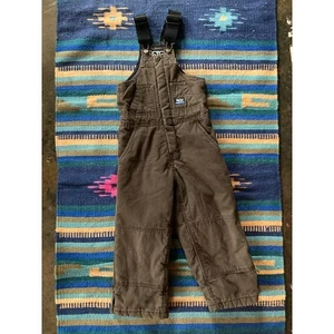 Walls Toughwear Youth Sz Sm 6-7 Insulated brown Bib Overalls work utility  - Picture 1 of 6