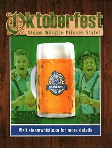 2012 PRINT AD - STEAM WHISTLE PILSNER AD - OKTOBERFEST  CANADA'S PREMIUM PILSNER - Picture 1 of 1