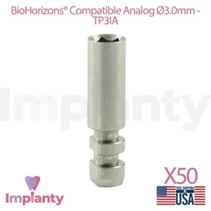 50x Dental Analog Compatible BioHorizons 3.0mm Int Hex System Stainless Steel - Picture 1 of 4