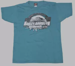 HARLEY-DAVIDSON PENINSULA Redwood City T-SHIRT ( HERREN XL ) GEBRAUCHT Türkis - Bild 1 von 9