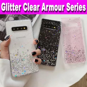 For Samsung S10,S9,S8,S20,A20e,A41,A21s GLITTER BLING Shockproof TPU Case Cover - Picture 1 of 15