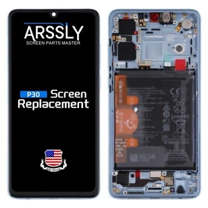 OLED For Huawei P30 LCD Display Touch Screen Replacement + Frame Black - Picture 1 of 6