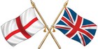  England St George/Union Jack Crossed Flag Sticker Truck Car Motorhome Van Bike