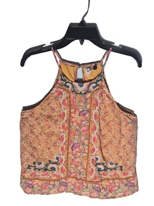 Anthropologie Akemi + Kin Top donna 10 reggicalze ricamato hippie boho floreale - Foto 1 di 10