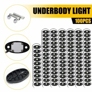 100Pods Green LED Rock Light Off-Road Truck Golf Cart Underbody Lights Wheel US - Picture 1 of 13