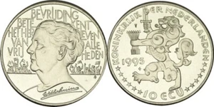 elf Netherlands 10 Ecu 1995 40th Anniv of Liberation in World War II - Picture 1 of 1
