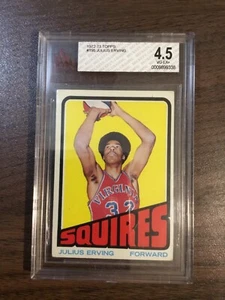 1972 topps basketball #195 Julius Erving rc BVG 4.5 - Picture 1 of 2
