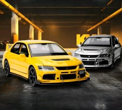 Литая металлическая модель автомобиля Mitsubishi Lancer EVO IX 1:32 1:32 подарок игрушка для детей взрослых - Изображение 1 из 4